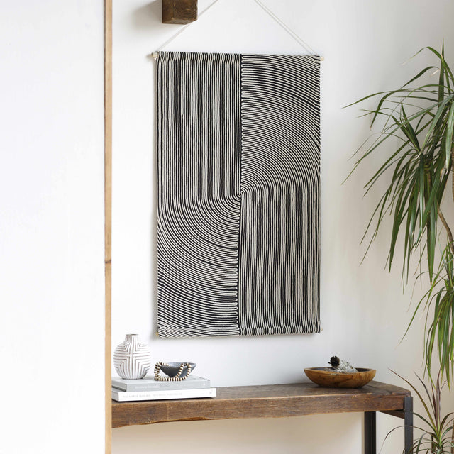 Lanse Black and White Geometric Wall Hanging - Ornate Home