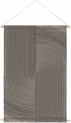 Lanse Black and White Geometric Wall Hanging - Ornate Home