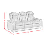 Lantana Rocky Cement/Charcoal 3-Piece Living Room Set