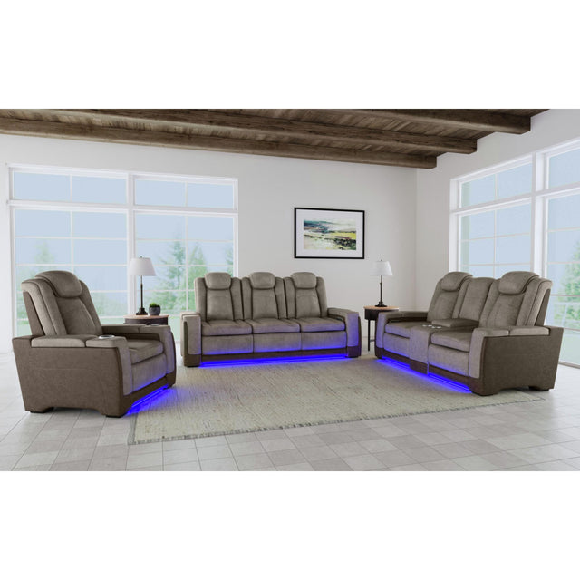 Lantana Rocky Grey/Brown 3-Piece Living Room Set - Ornate Home