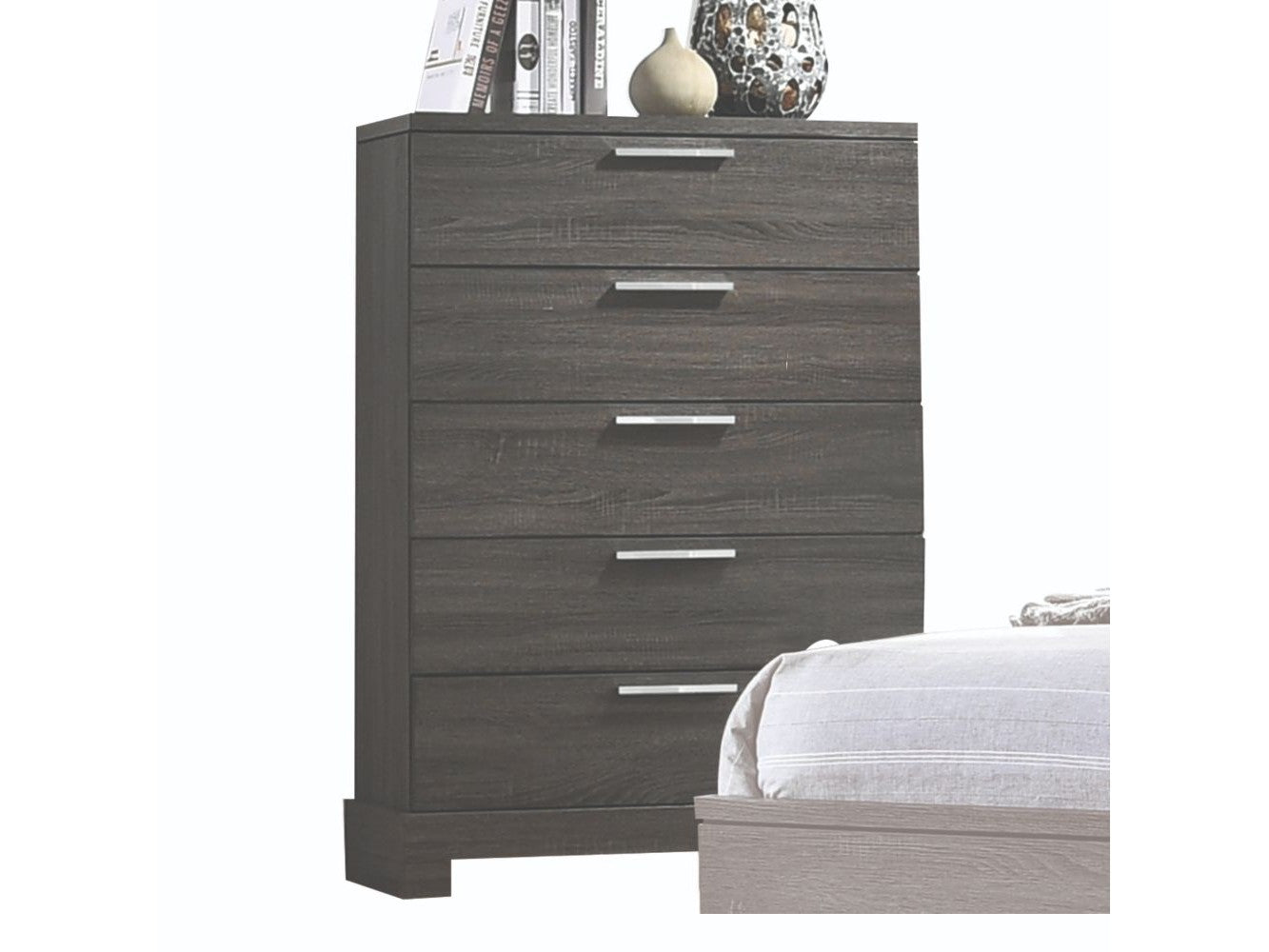 Lantha Gray Oak Chest - Ornate Home