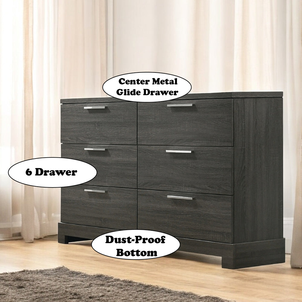 Lantha Gray Oak Dresser - Ornate Home