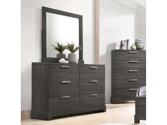 Lantha Gray Oak Mirror - Ornate Home