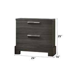 Lantha Gray Oak Nightstand - Ornate Home