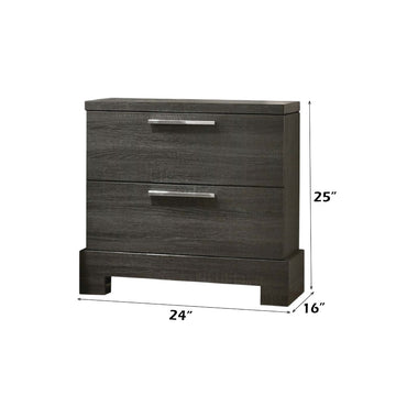 Lantha Gray Oak Nightstand - Ornate Home