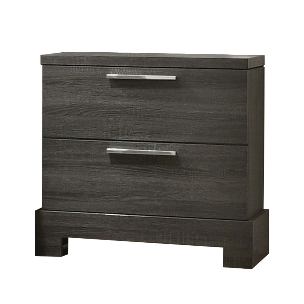 Lantha Gray Oak Nightstand - Ornate Home