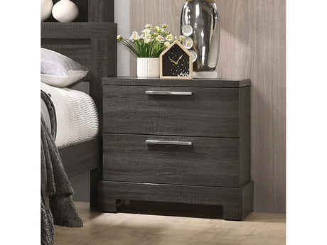 Lantha Gray Oak Nightstand - Ornate Home