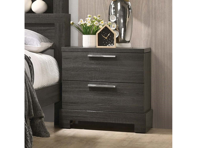 Lantha Gray Oak Nightstand - Ornate Home