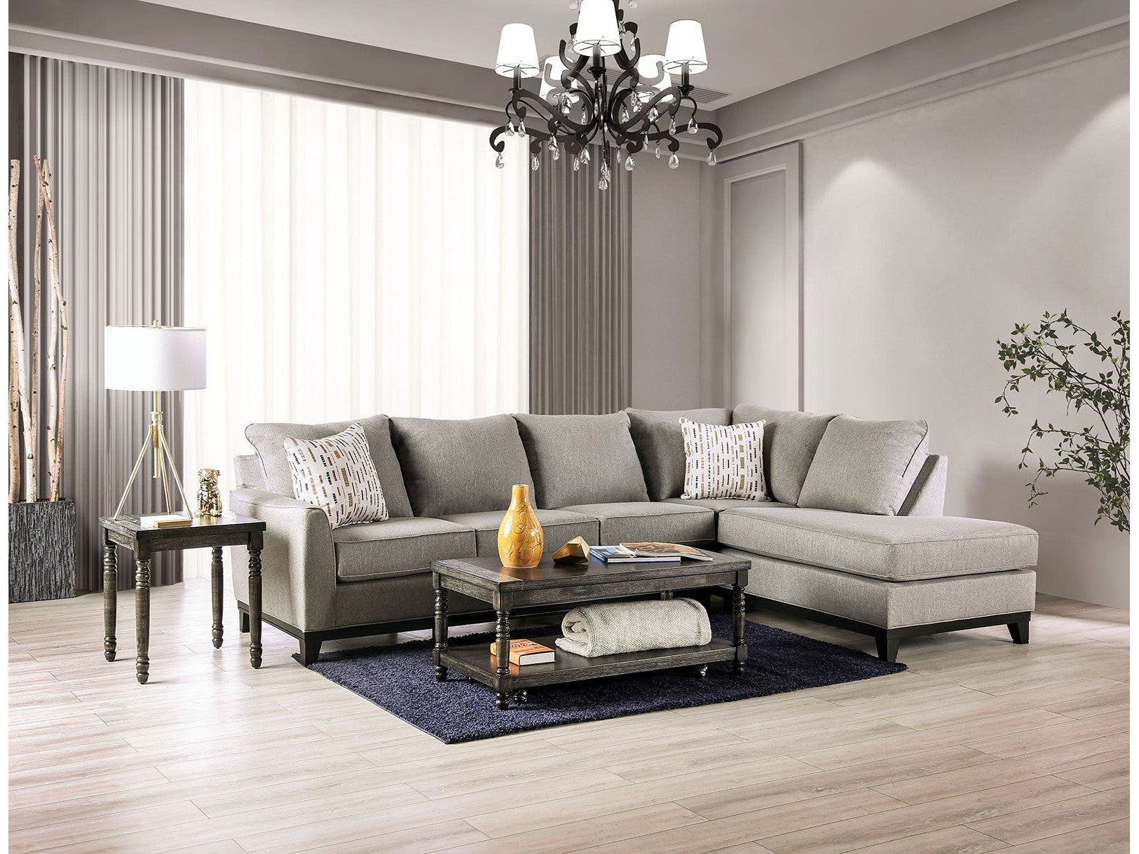 Lantwit Light Gray Sectional - Ornate Home