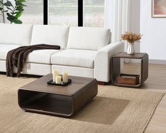 Lanza Dark Walnut End Table - Ornate Home