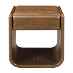 Lanza Dark Walnut End Table w/Drawer - Ornate Home