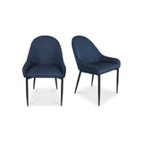 Lapis Dark Blue Dining Chair (Set of 2) - Ornate Home