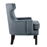 Lapis Gray Velvet Accent Chair - Ornate Home