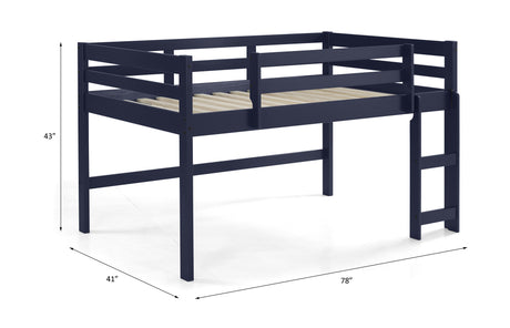 Lara Navy Blue Loft Bed - Ornate Home