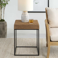 Laramie Brown Rustic Rope Accent Table - Ornate Home
