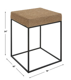 Laramie Brown Rustic Rope Accent Table - Ornate Home
