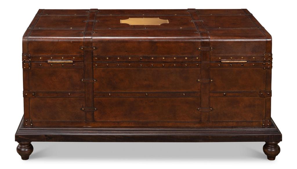 Laramie Brown Trunk Coffee Table - Ornate Home