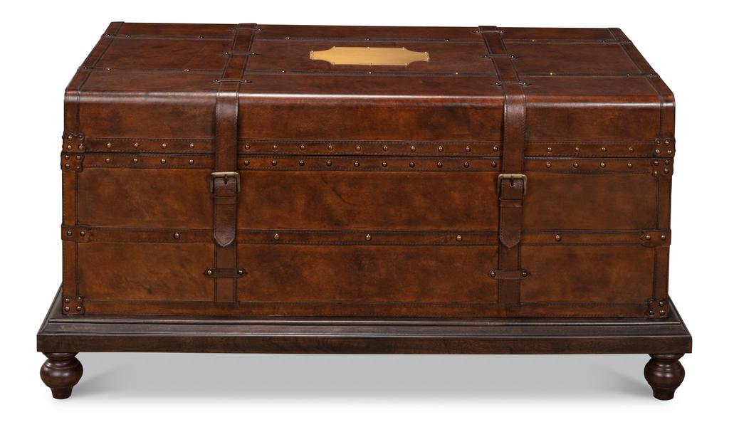 Laramie Brown Trunk Coffee Table - Ornate Home