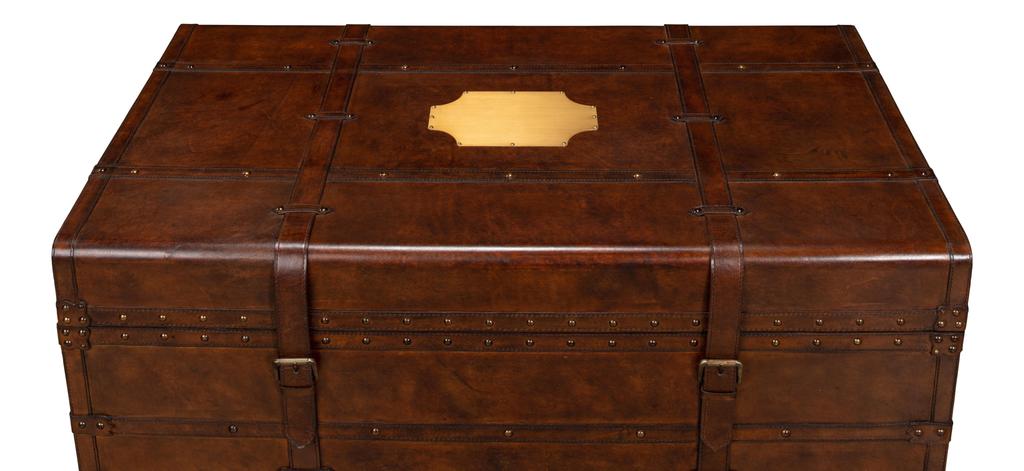 Laramie Brown Trunk Coffee Table - Ornate Home