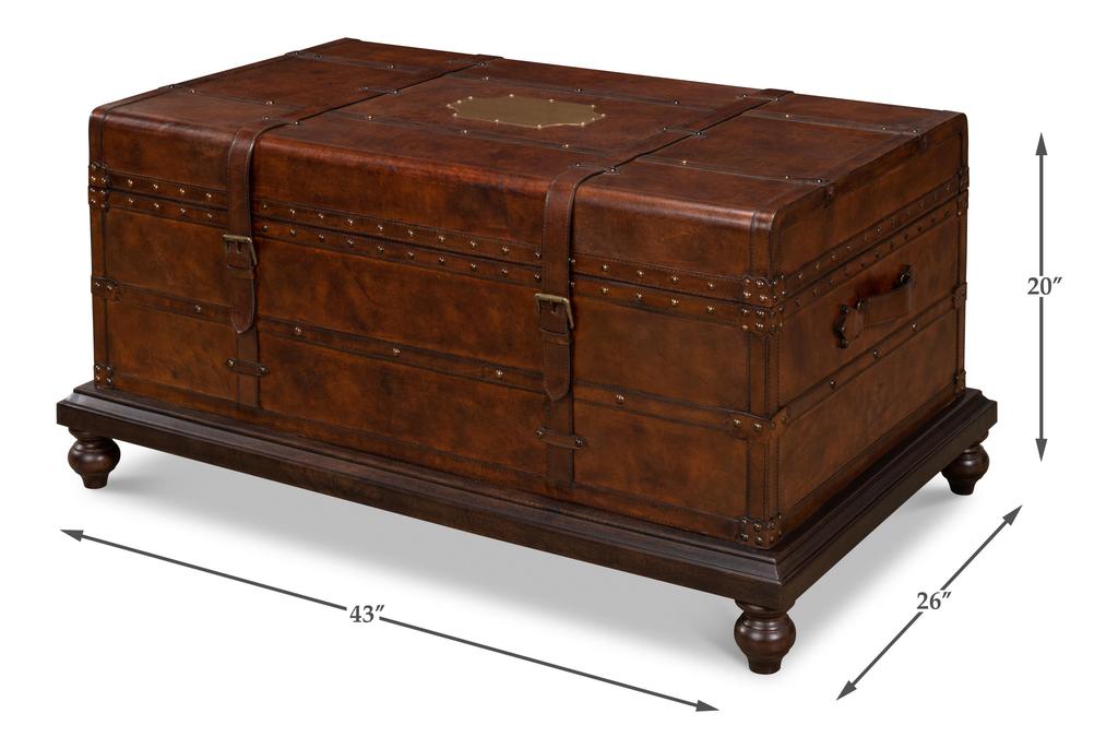 Laramie Brown Trunk Coffee Table - Ornate Home