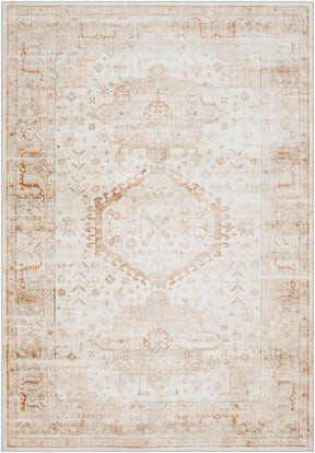 Laran Rust Distressed Washable Area Rug - Clearance - Ornate Home