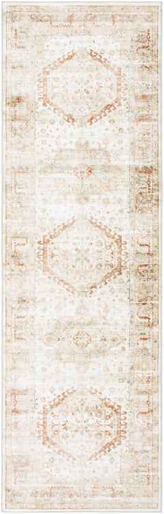 Laran Rust Distressed Washable Area Rug - Clearance - Ornate Home