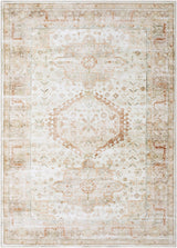 Laran Rust Distressed Washable Area Rug - Clearance - Ornate Home