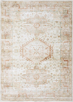 Laran Rust Distressed Washable Area Rug - Clearance - Ornate Home