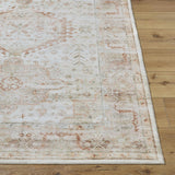Laran Rust Distressed Washable Area Rug - Clearance - Ornate Home