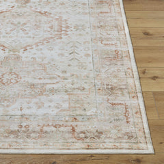 Laran Rust Distressed Washable Area Rug - Clearance - Ornate Home