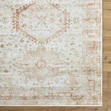 Laran Rust Distressed Washable Area Rug - Clearance - Ornate Home