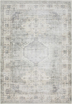 Laran Sage Distressed Washable Area Rug - Clearance - Ornate Home