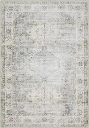 Laran Sage Distressed Washable Area Rug - Clearance - Ornate Home
