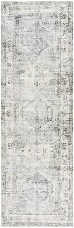 Laran Sage Distressed Washable Area Rug - Clearance - Ornate Home