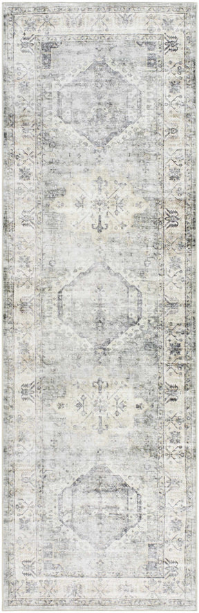 Laran Sage Distressed Washable Area Rug - Clearance - Ornate Home