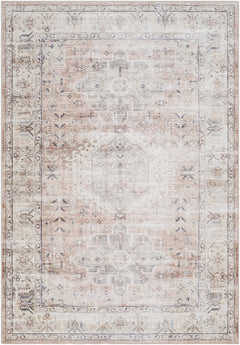 Laran Taupe Distressed Washable Area Rug - Clearance - Ornate Home