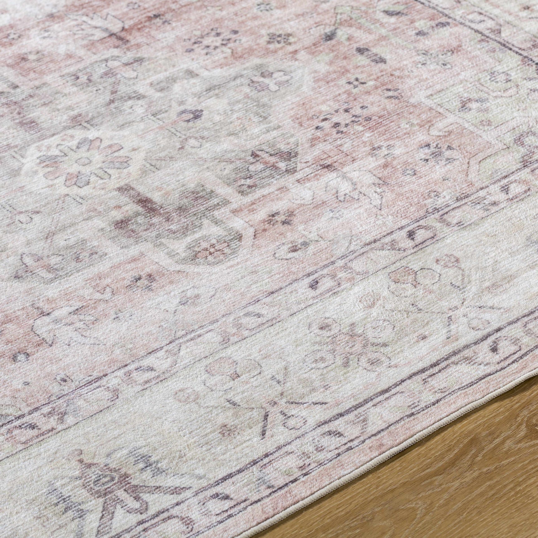 Laran Taupe Distressed Washable Area Rug - Clearance - Ornate Home