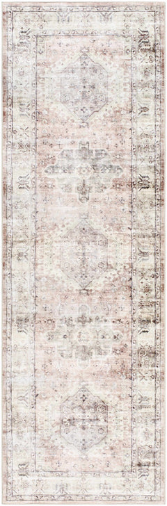 Laran Taupe Distressed Washable Area Rug - Clearance - Ornate Home