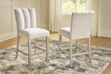 Larawyn Bisque Counter Height Barstool (Set of 2) - Ornate Home