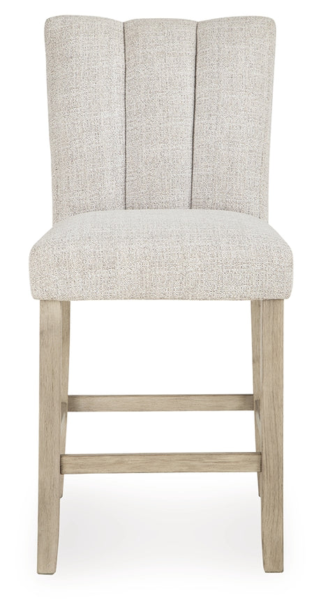 Larawyn Bisque Counter Height Barstool (Set of 2) - Ornate Home