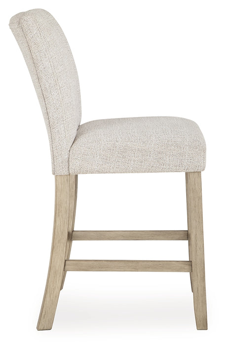 Larawyn Bisque Counter Height Barstool (Set of 2) - Ornate Home