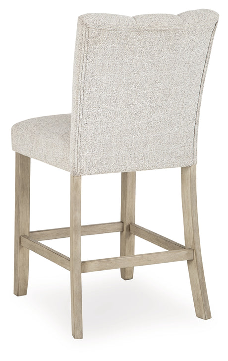 Larawyn Bisque Counter Height Barstool (Set of 2) - Ornate Home