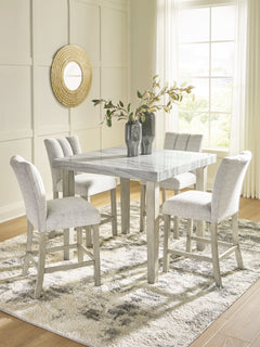 Larawyn Bisque Counter Height Dining Table and 4 Barstools - Ornate Home