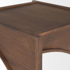 Laraya Medium Brown Wood with Arches End Table