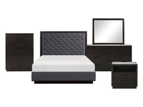 Larchmont Charcoal 5-Piece Queen Bedroom Set - Ornate Home