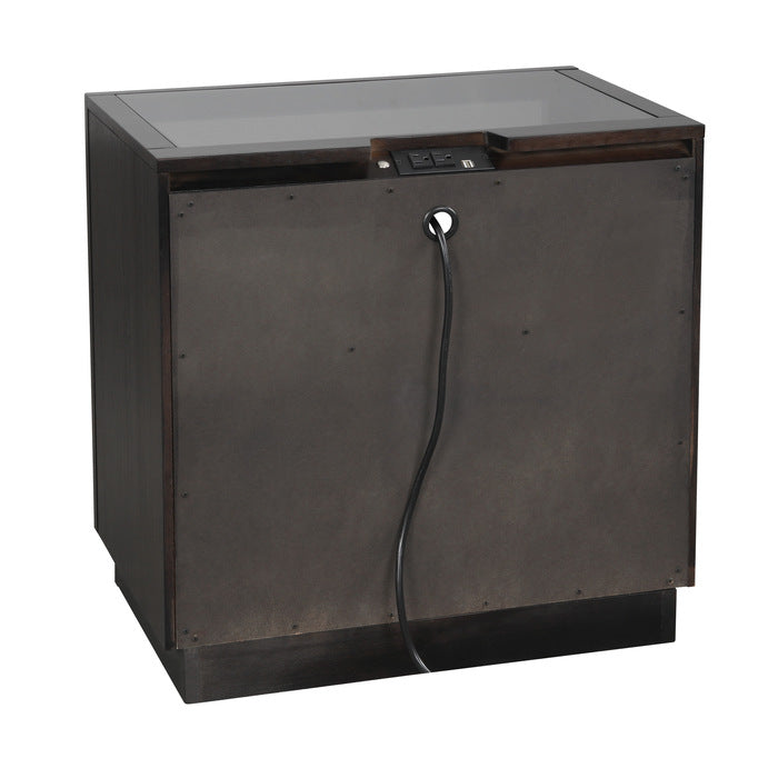 Larchmont Charcoal Nightstand - Ornate Home