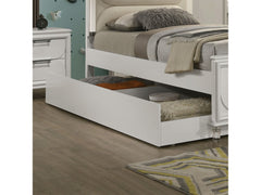 Lareina Pearl White Bed - Ornate Home