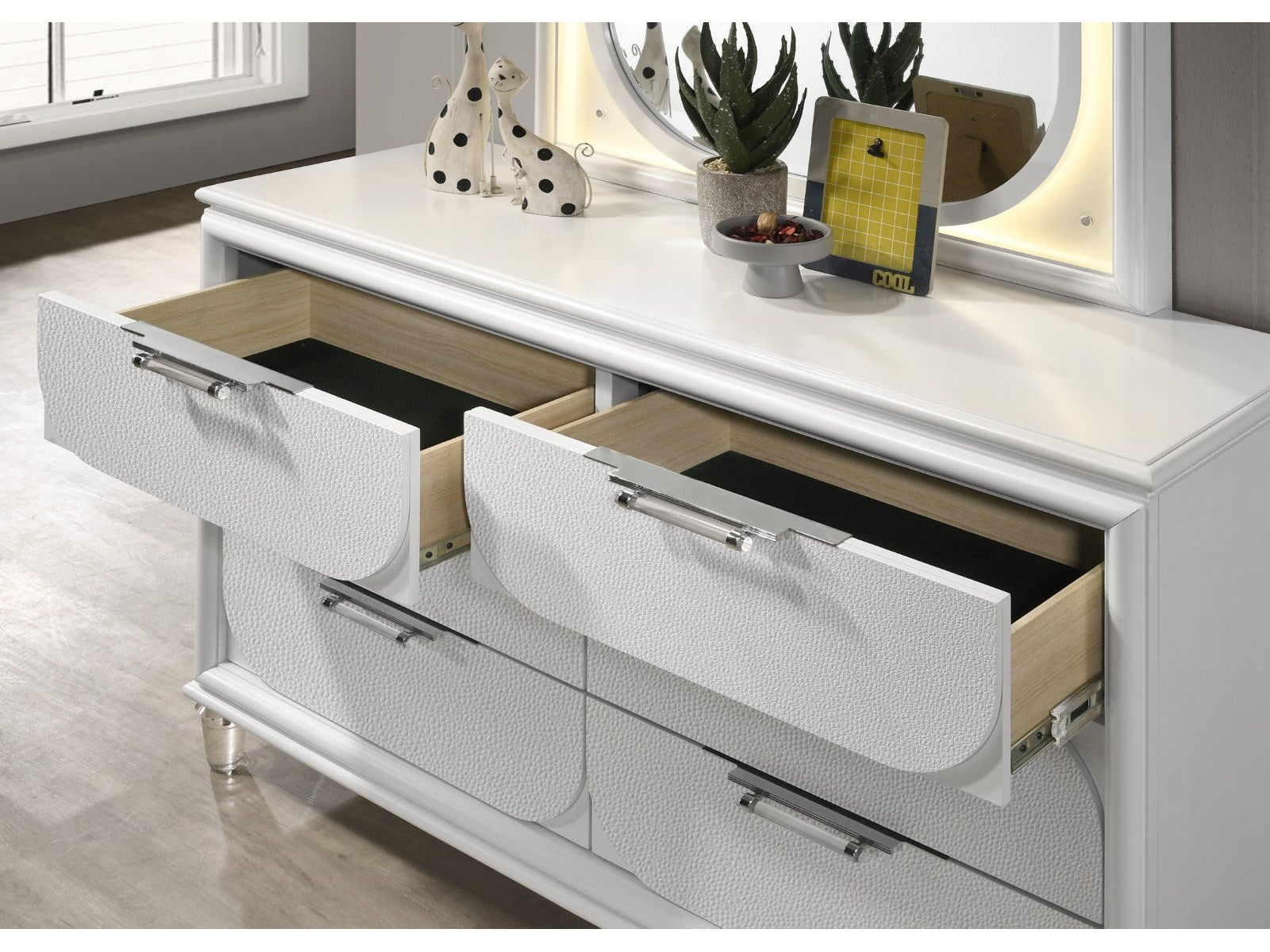 Lareina Pearl White Dresser - Ornate Home