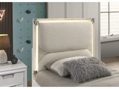 Lareina Pearl White Full Bed - Ornate Home