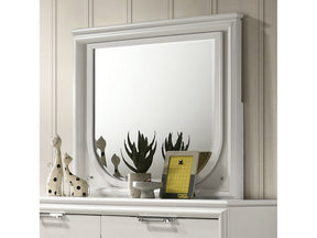 Lareina Pearl White Mirror - Ornate Home